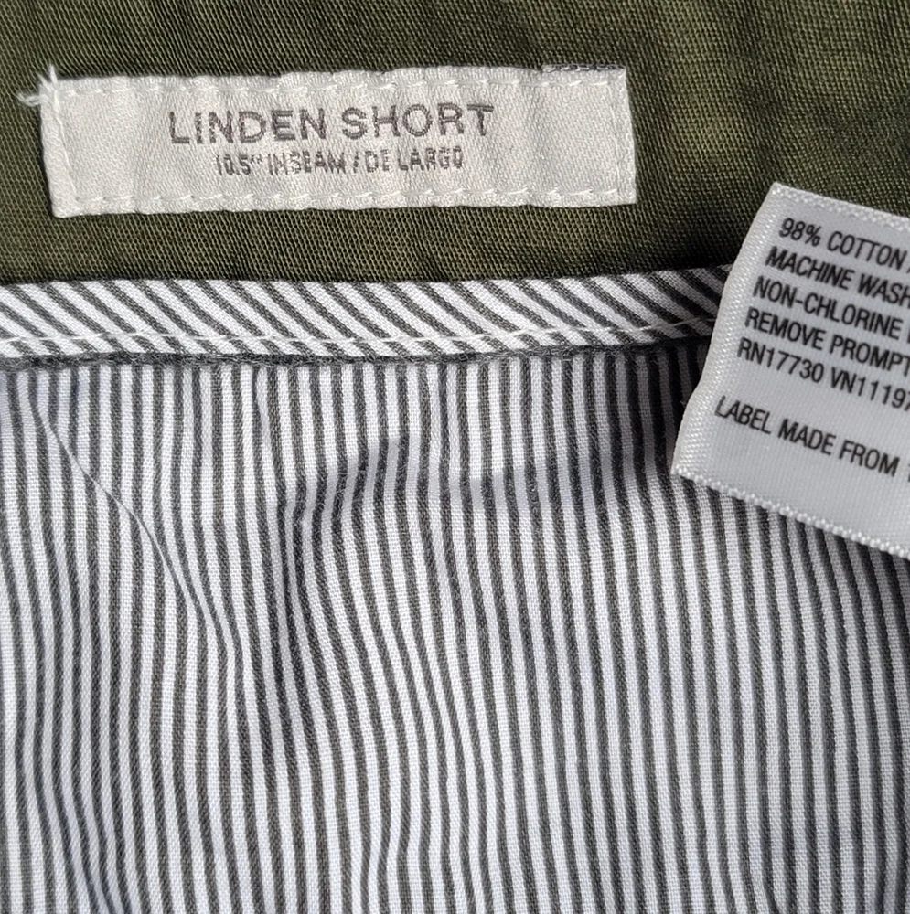 EUC GOODFELLOW & CO. LINDEN SHORT, GREEN BERMUDA SHORTS, MEN'S 32 - Picture 6 of 7